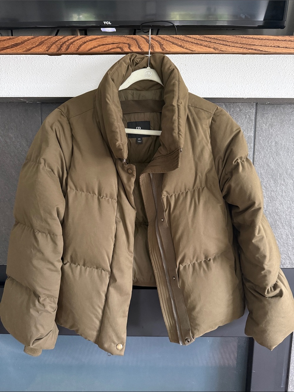 Banana Republic Olive Puffer Jacket